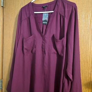 Torrid size 4 plum blouse